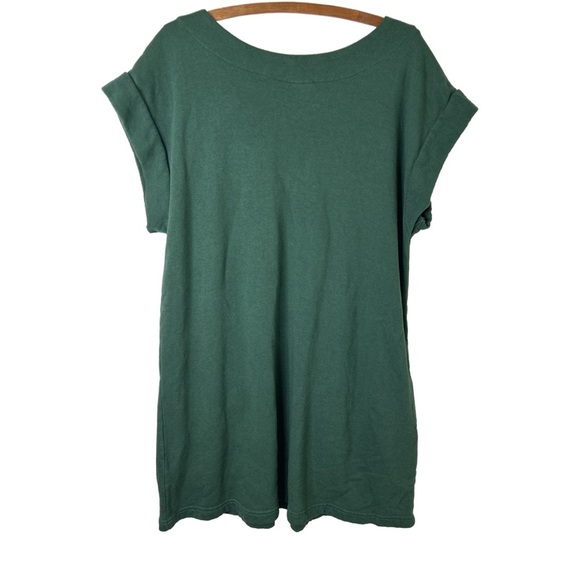 BRYN WALKER Green Sweatshirt Dress Bamboo Organic Cotton Size Large - Picture 2 of 15